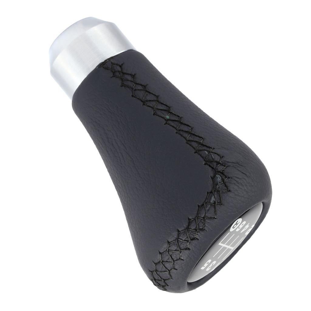 Universal Car Vehicle 6 Speed Gear Shift Knob PU Shifter Stick with 3 Hoses Black