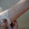 Bracelet Perle Irregulière Forme Spéciale Française Bracelet Femmes Niche Luxe Léger Exquis Doré Demi-Bracelet Bracelet Accessoires