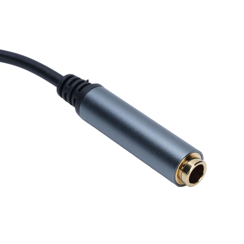 Plug and Play 6.35mm Female Jack to 3.5mm Male Sound Cable Headphone Extension Cord for Guitars