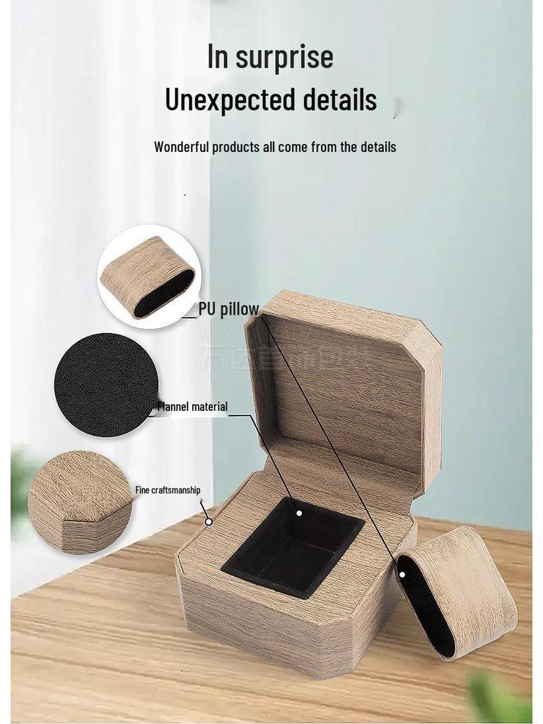 Men's Portable PU Leather Octagonal Watch Storage Box