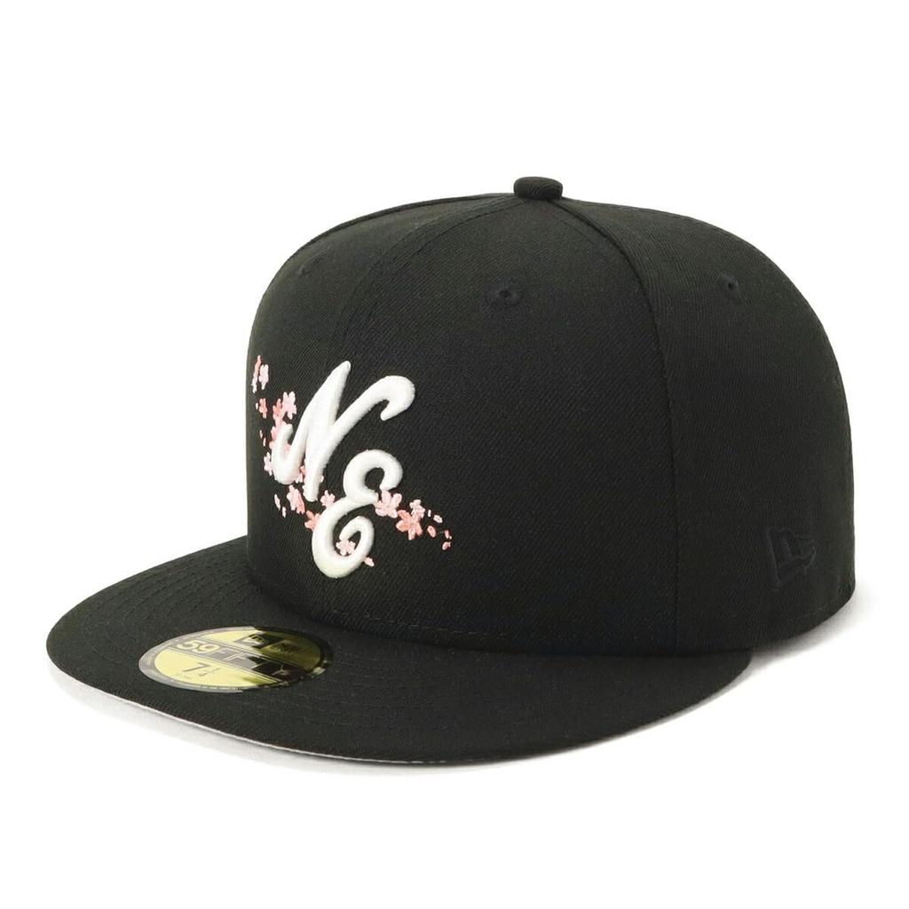 New Era Cap 59FIFTY NE Logo Sakura Black 7 14 5950 CLASSIC NE SAKURA BLK 14523124 NER36C6654