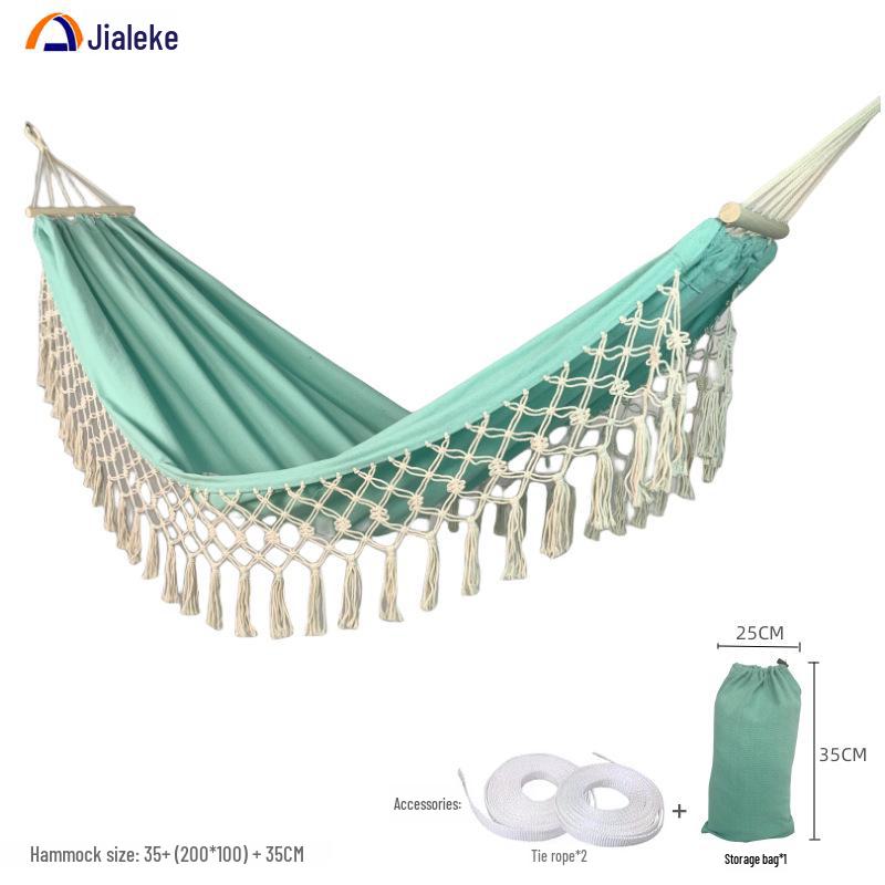 

Полотно гамак проти перекидання з китицями - Одинарні гойдалки для кемпінгу на відкритому повітрі