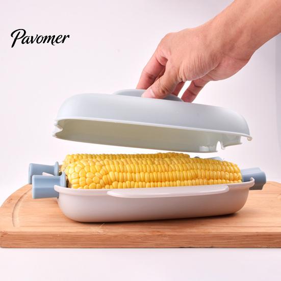 Quick Breakfast Corn Maker Microwave Steamer Container, Food Grade PP Cooker for Baking Sweet Potato Egg Custard, Reusable Kitchen Gadget Fast Cooking