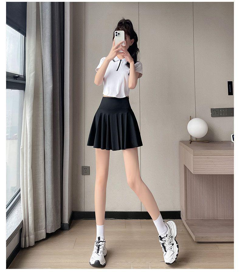 Damen Schnelltrocknendes Sportset: Lässiges Sommer Lauf- & Tennis-Outfit mit kurzem Rock für Fitness