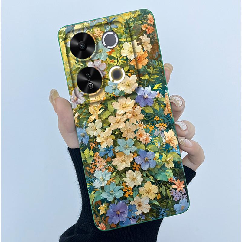 For Itel P65 P671L Etui Fashion Simplicity Oil Painting Floral Protective Phone Case For ItelP65 P 65 Coque Soft Silicone Covers