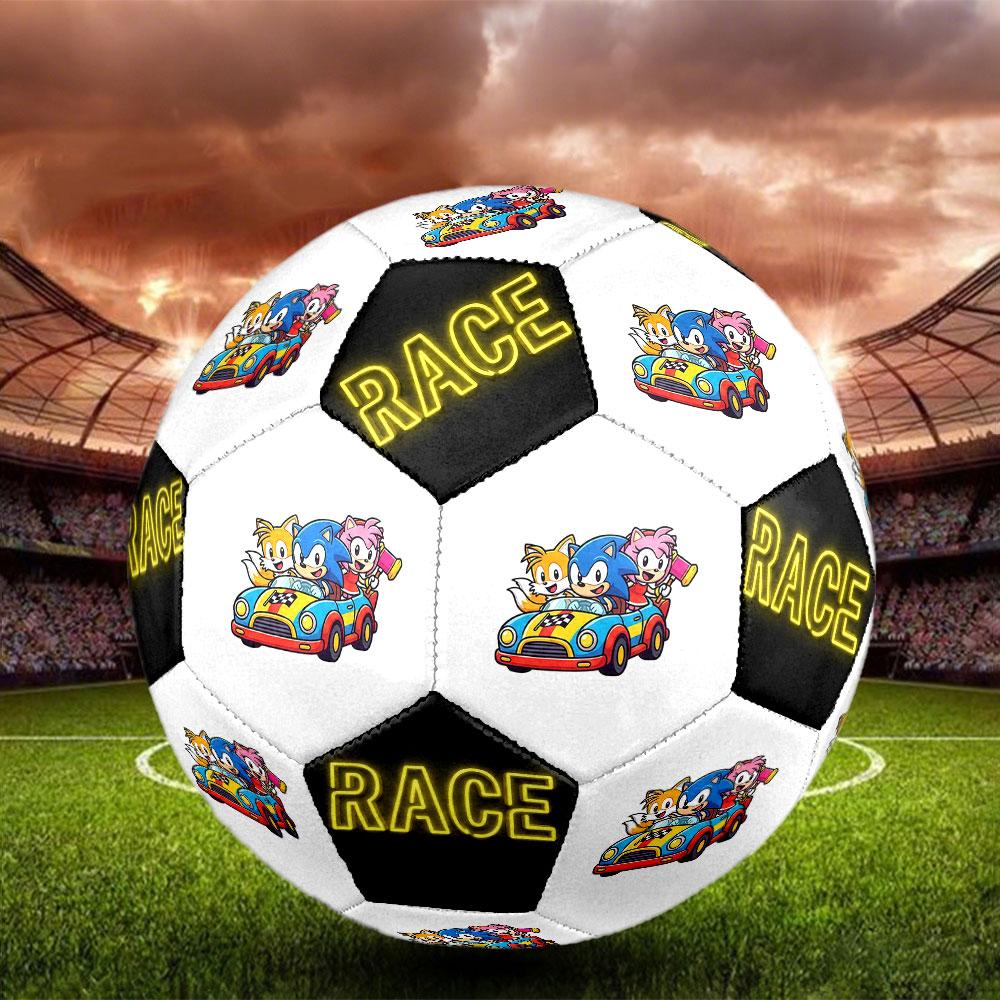 1pc Sonic the Hedgehog Soccer Ball Size 5 Indoor Soccer Ball Fashion Colorful Backyard Game - Great For Sports Fans Gift HE56