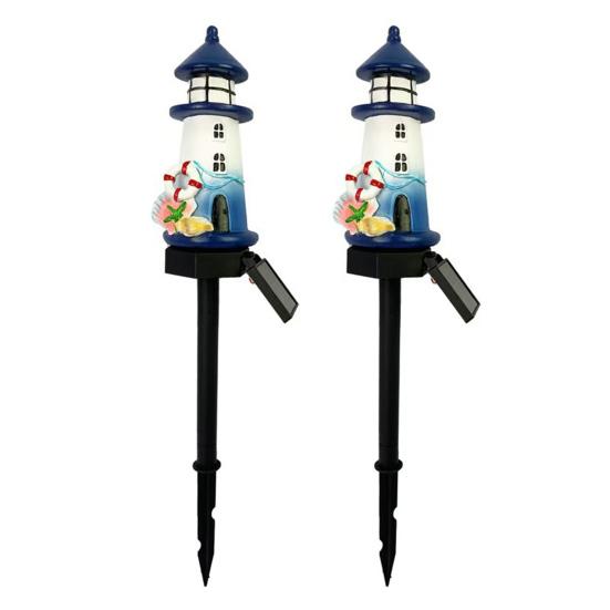 Solární maják trávníkové světlo venkovní vodotěsné LED zahradní dekorace s automatickým senzorem sváteční tématická zahradní zápich pro Halloween Vánoce