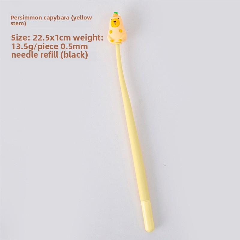 Shake Pen, Student Cartoon Capybara Signature Pen, Cute Silicone Gel Pen for Problem-solving