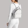 Michael Kors MK Sheila Metallische Accessoires Mode Einfach Beschichtetes Canvas Rucksack Mittel Damenrucksack Silber 35F4G6HB6M-SILBER