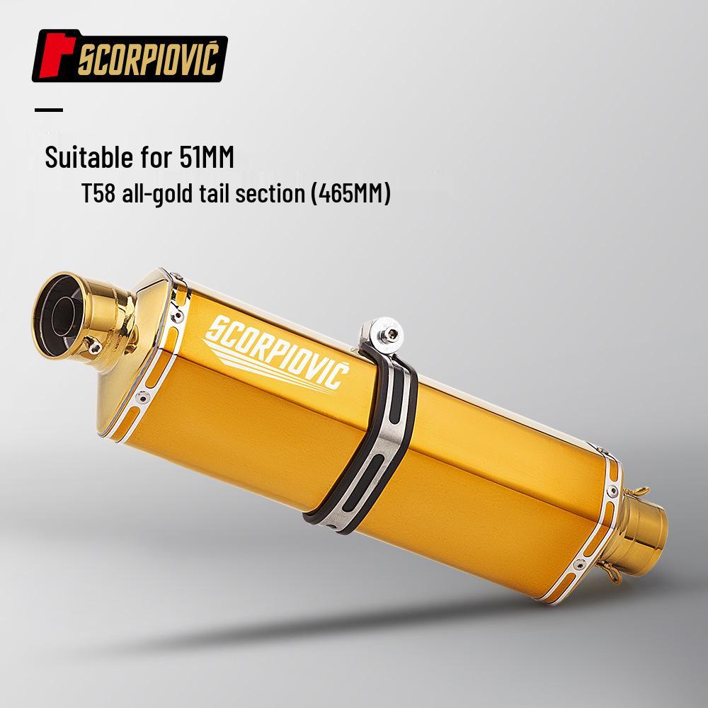 Золотая хвостовая выхлопная труба для 321RR Sai 600 GSX250R R3 Модификация мотоцикла