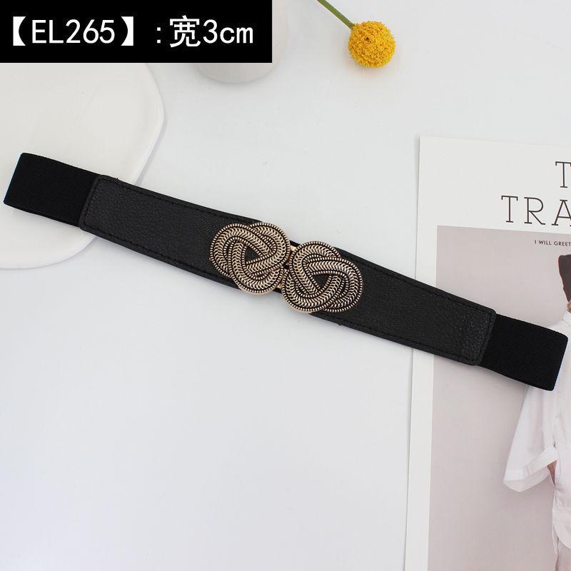 Elastic Black Modern Waist Belt For Women With Adjustable Features Complementing Skirts And Dresses Effortlessly