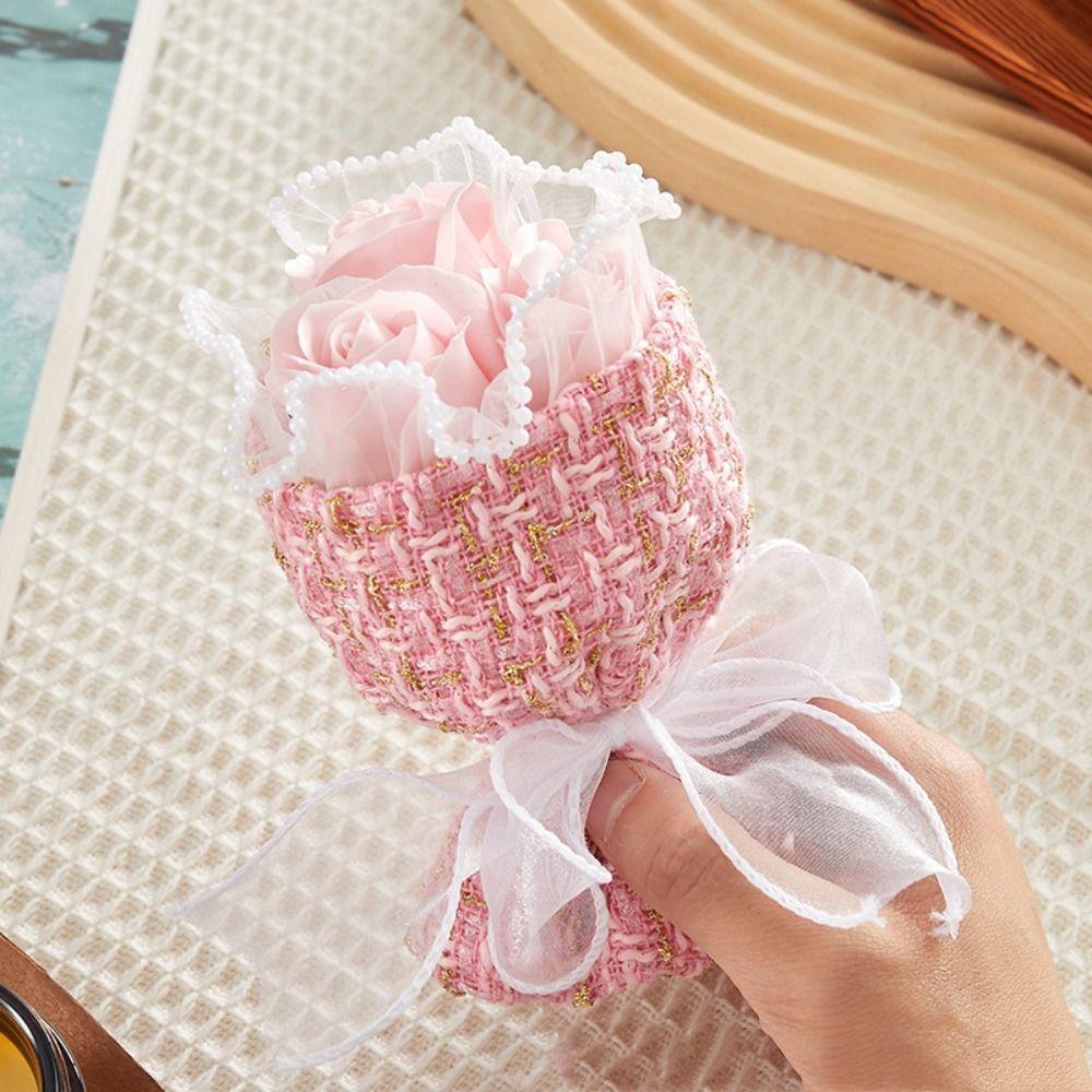 

Романтичний букет з штучних мильних квітів з ароматом, вічні квіти, букет троянд, креативні подарунки рожевий