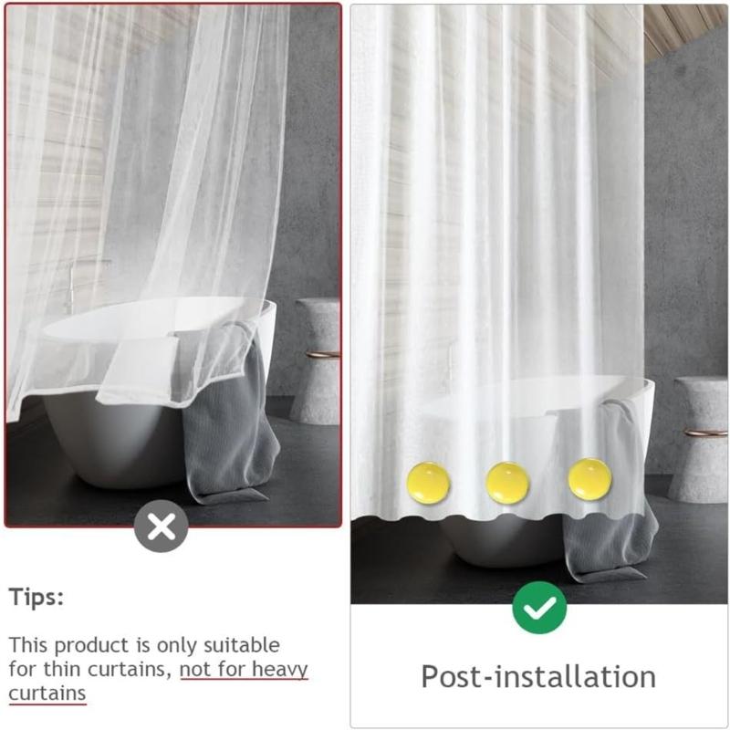12-Pieces/lot Reliable Magnetic Curtain Holders Waterproof Curtain Magnet Shower Drapery Counterweights for Bathroom