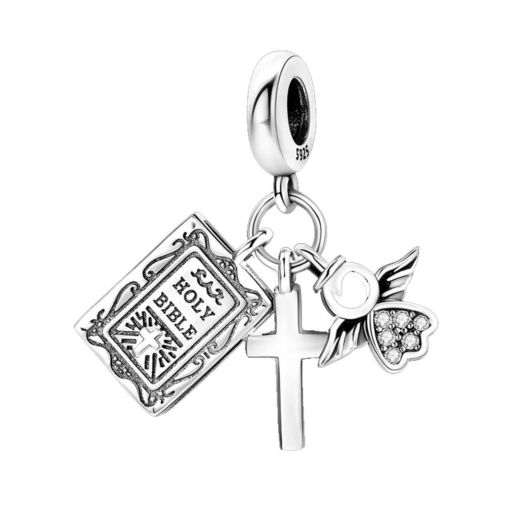 Love Tower Bees Cross Butterfly Pendant Bead Component Family Bead Components Compatible With Authentic Original Charm Bead Component Bracelet High