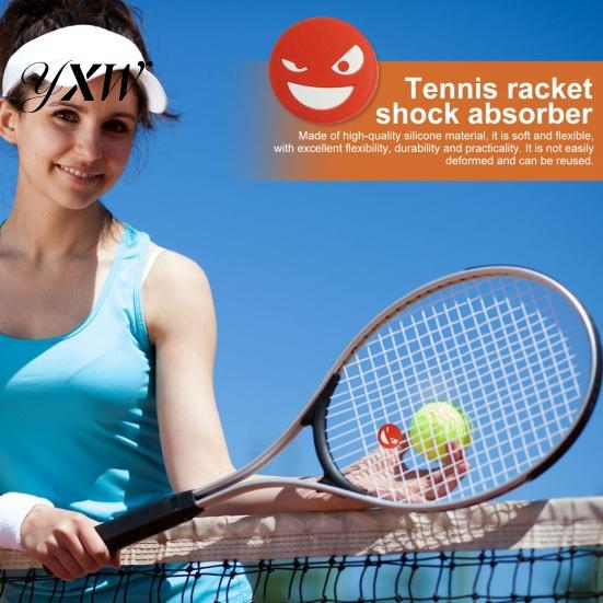 Smorzatori per Racchette in Silicone Tennis Vibrazione Shock Assorbitori Durevoli Riutilizzabili Faccina Sorridente Smorzatore Corde Racchetta
