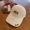 Hat women's autumn new baseball cap three-dimensional embroidery letters fashion sunscreen cap big head circumference