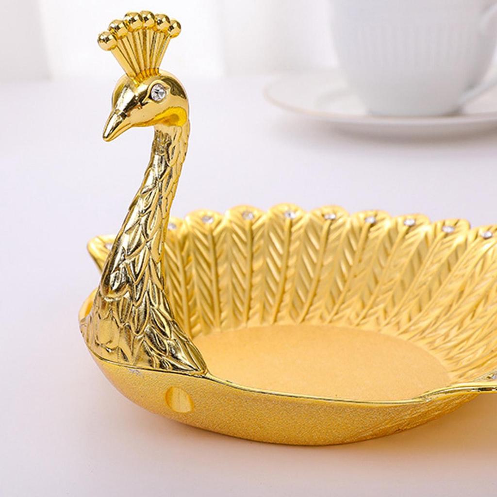 Delicate Swan Fruit Plate Earrings Necklace Dish Candy Tray Bowl Home Decor