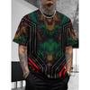 Summer Men's Creative Printed Round Neck Short Sleeved T-shirt Fashionable Comfortable Soft Breathable Plus Size Casual Sports Versatile T-shirt