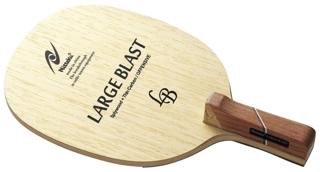 Nittaku Large Blast R Table Tennis Racket with Penholder (Japanese Style) for Large Balls, NC-0194, Rounded Corners