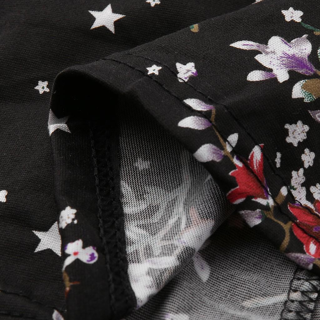 Women Floral Beach Dress Long Sleeve Casual Party Vintage Boho Dress