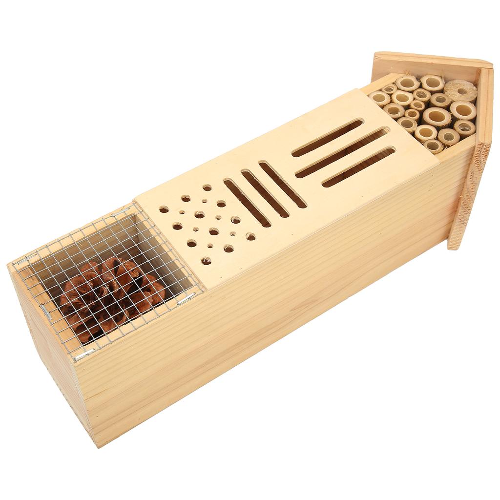 Holz Insektenhaus Hängendes Bienenhotel Nester Unterschlupf für Zuhause Outdoor Gartenzubehör