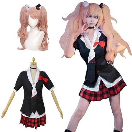 Shinpei Ryouhin Enoshima Junko Cosplay Wig Gal Hopes Peak Academy Despair High School Costume Adult Cultural Festival Event Stage Wear (with L) Hobby
