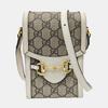 [Pre-Owned] Gucci Horsebit 1955 Mini Bag 'Beige/Ebony/White' - Very Good #XPZU1A