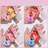 Adorable 2024 Mermaid Princess Keychain Silicone Pvc Car Key Accessory Gift