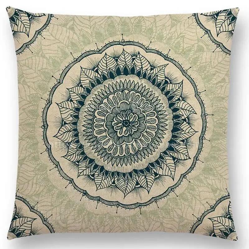 Mandalas Druck Kissenbezug Boho Stil Blume Hoffnung Bunt Wahre Seele Leben Lachen Lieben Freigeist Traum Floral Kissenbezug