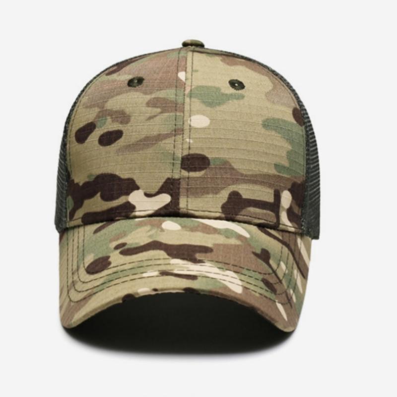 NORTHWOOD Camouflage Mesh Breathable Peaked Cap Men's Outdoor Sun Protection Visor Summer Tactical Baseball Cap Mesh Cap