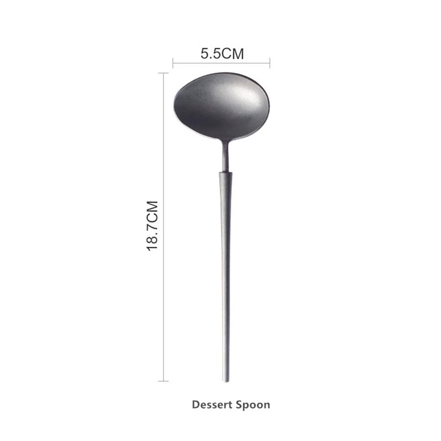 Japanese Vintage Stainless Steel Western Spoon, Creative 304 Eating Spoon, Soup Spoon, Coffee Long Handle Stirring Spoon, Home