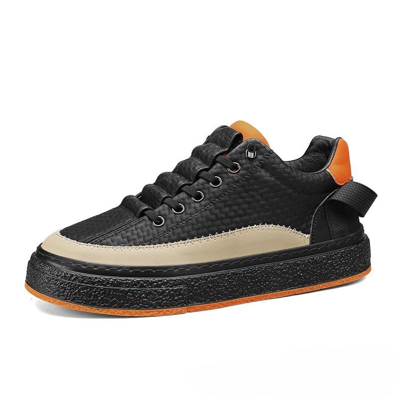 Spring Mens Leather Casual Shoes Designer Light Breathable Sneakers Male Flats Shoes Loafers Men Skateboard Shoe Tenis Masculino