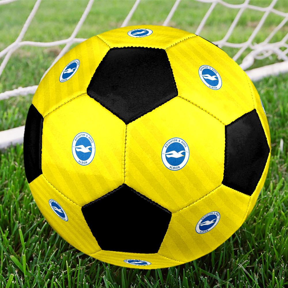 Pallone da Calcio Brighton & Hove Albion Colorato Per Tutte le Età Cucito a Macchina PVC Pronto per la Competizione Resistente Alto Rimbalzo.TAGLIA5