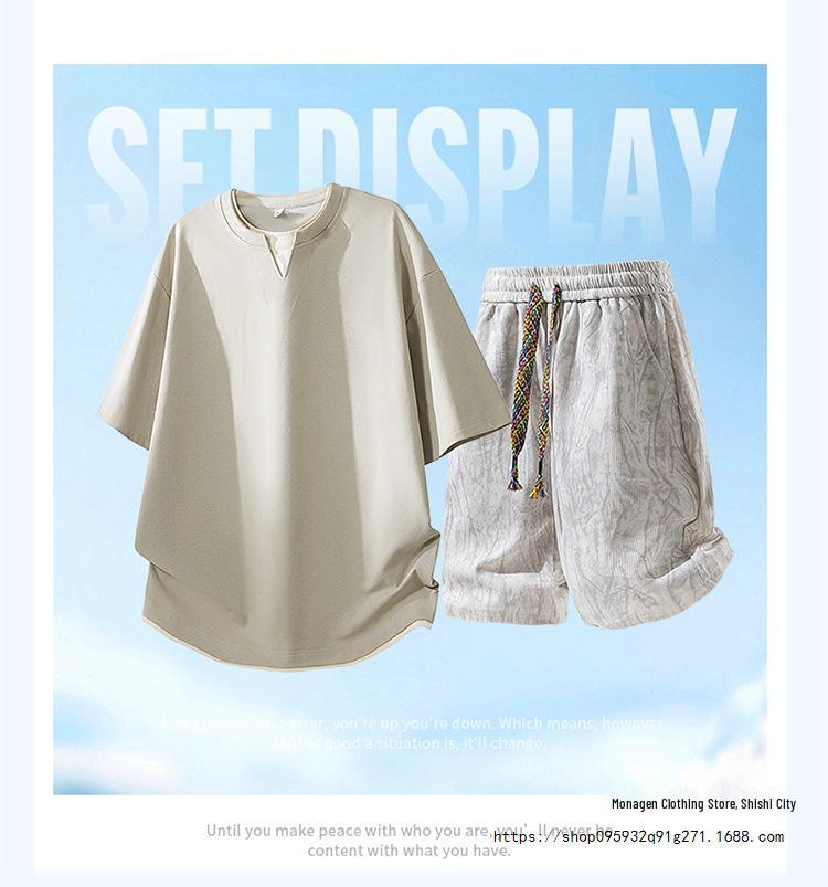 2026 Summer Casual Two-Piece Set: Loose Short Sleeve T-Shirt and Shorts