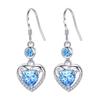 Elegant Heart-Shaped Pure Silver 999 Earrings for Women - Fashionable, High-End, Luxurious Pendant Ornaments