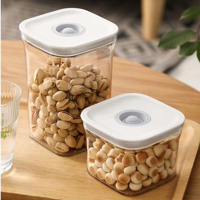 Bocaux Hermétiques Carrés pour Épices et Bonbons Récipient Transparent de Stockage Alimentaire pour Cuisine Boîtes Organisatrices en Plastique pour Céréales Organisateur pour Réfrigérateur