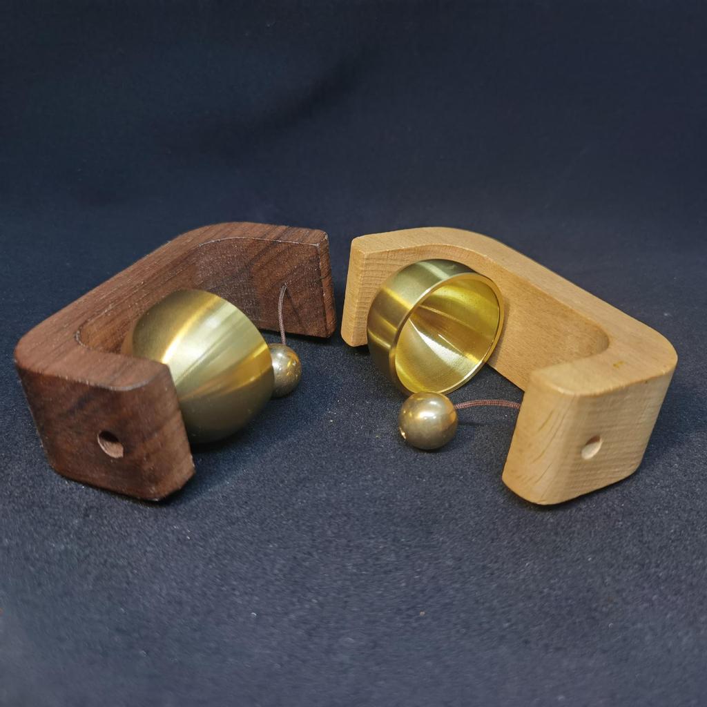 Dopamine Minimalist Japanese Doorbell & Chime Set with Wood Door Stop and Refrigerator Magnet