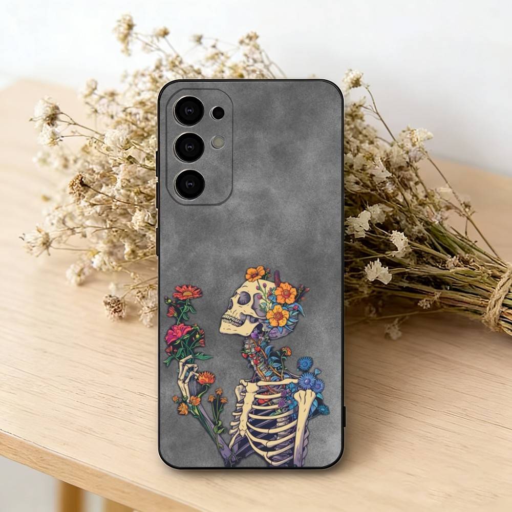 M-Mexican Catrina S-Skull  Phone Case For Samsung S25,S24,S21,S22,S23,S30,Ultra,S20,Plus,Fe,Soft Silicone Black Cover