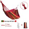 Dual-Person Anti-Rollover Canvas Hammock for Indoor/Outdoor Use