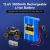 PALO Original 12.6V Battery 12V/12.6V Rechargeable Li-Ion Battery Pack 3Ah 12Vportable Battery for Devices RC Car Boat DIY Robot