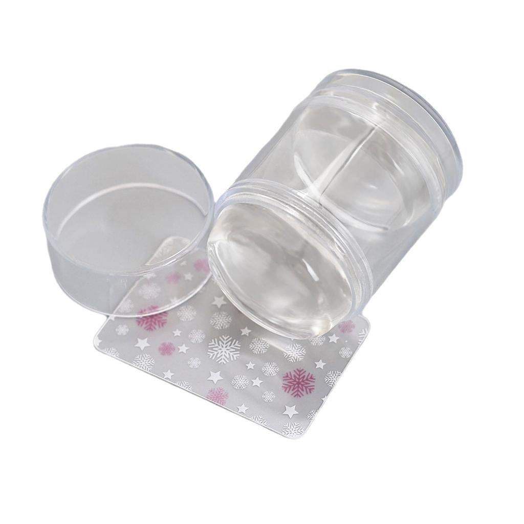 Razítko na nehty Průhledný silikonový gel na razítko se škrabkou pro DIY dekorace nehtů Průhledné viditelné tělo Bez ztráty místa