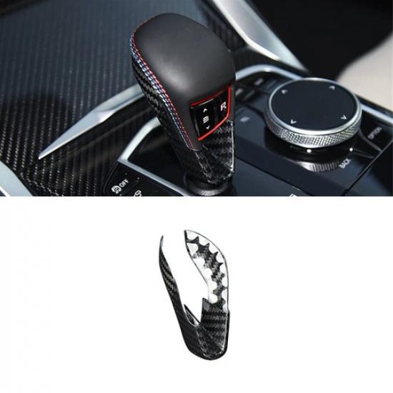 Hard Carbon Fiber Car Gear Shift Knob Sticker For BMW X3M X4M X5M X6M -2025