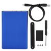 USB2.0 Aluminum Alloy Brushed Mobile Hard Disk Box with Shockproof for 2.5inch SATA HDD SSD Blue  (Not Inclube Hard