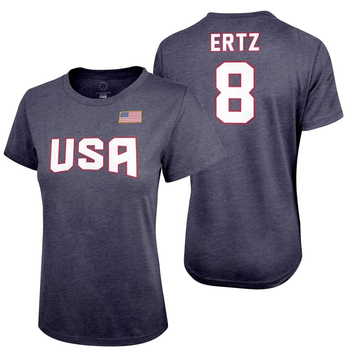 Icon Sports USWNT Player T Shirt Tee Official USA Flag USWNT Football Tee Top 04 S