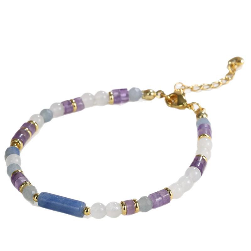 Bracciale Impilabile con Perle Bianche Rotonde in Giada Dongling Stile Europeo e Americano - Nuovo Accessorio Portatile da Preghiera Cinese per Donna.