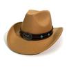 Western Cowboy Hat Autumn And Winter Male And Female Knight Hat European And American Style Big Edge Top Hat Jazz Hat