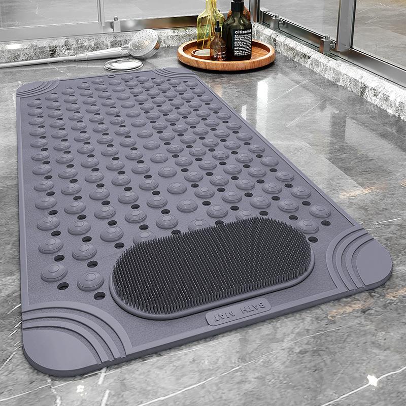 Premium Non Slip Shower Mat with Suction Cups High Quality Durable Waterproof Bathroom Floor Rug Advanced Anti Skid PVC Bath Mat