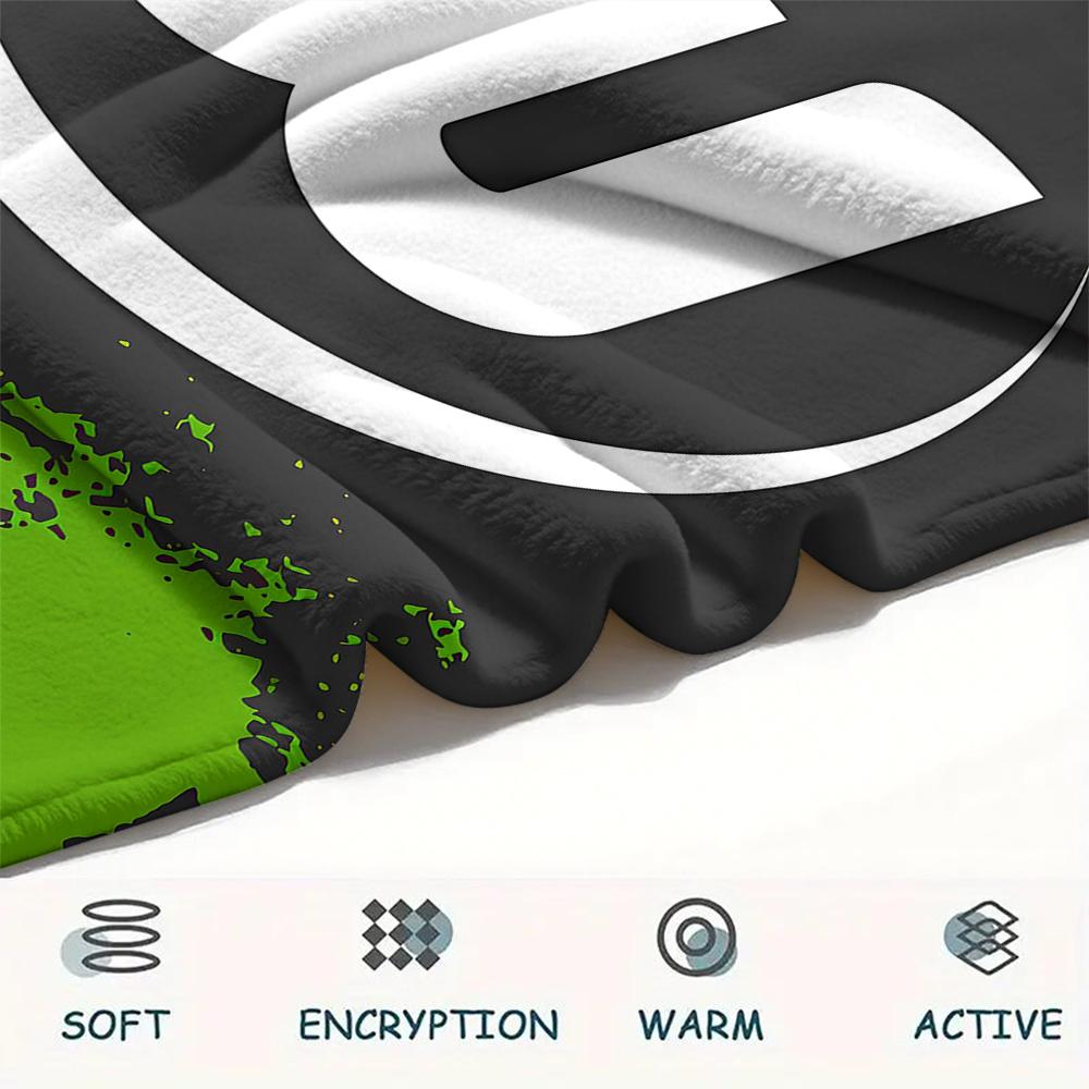 1PC VfL Wolfsburg Print Flannel Blanket, High quality All Seasons, Home Decor, Warmth and Comfort, Perfect for Christmas Gifts