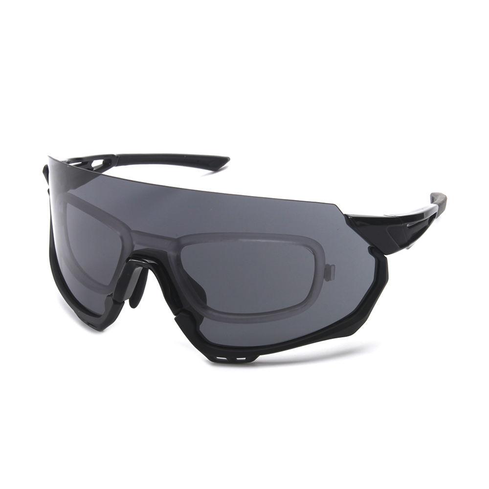 Custom Logo TR90 PC Sports Sunglasses UV400 Semi-Rimless Frame Mirrored Cycling Glasses Adjustable Nose Pads Waterproof