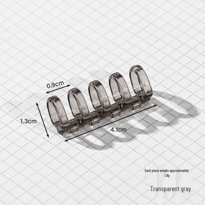 Colored 5-Hole Detachable Binder Strips with Large Ring Clips for DIY